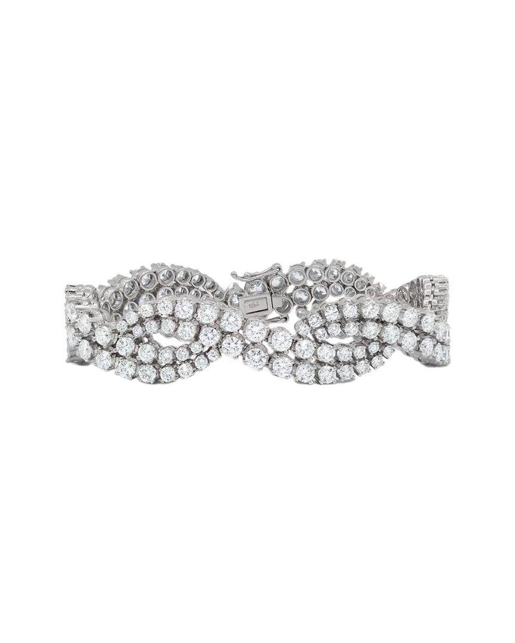 Diana M White Fine Jewelry 18K 18.06 Ct. Tw. Diamond Tennis Bracelet
