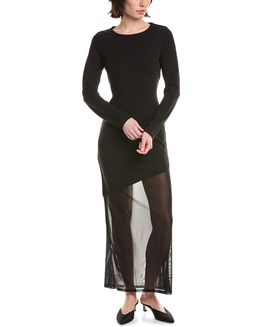 Rag & Bone Black Sascha Mixed Media Dress