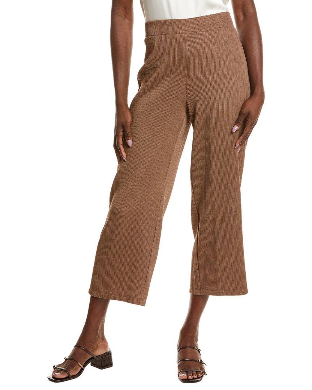 Anne Klein Brown Wide Leg Crop Pant