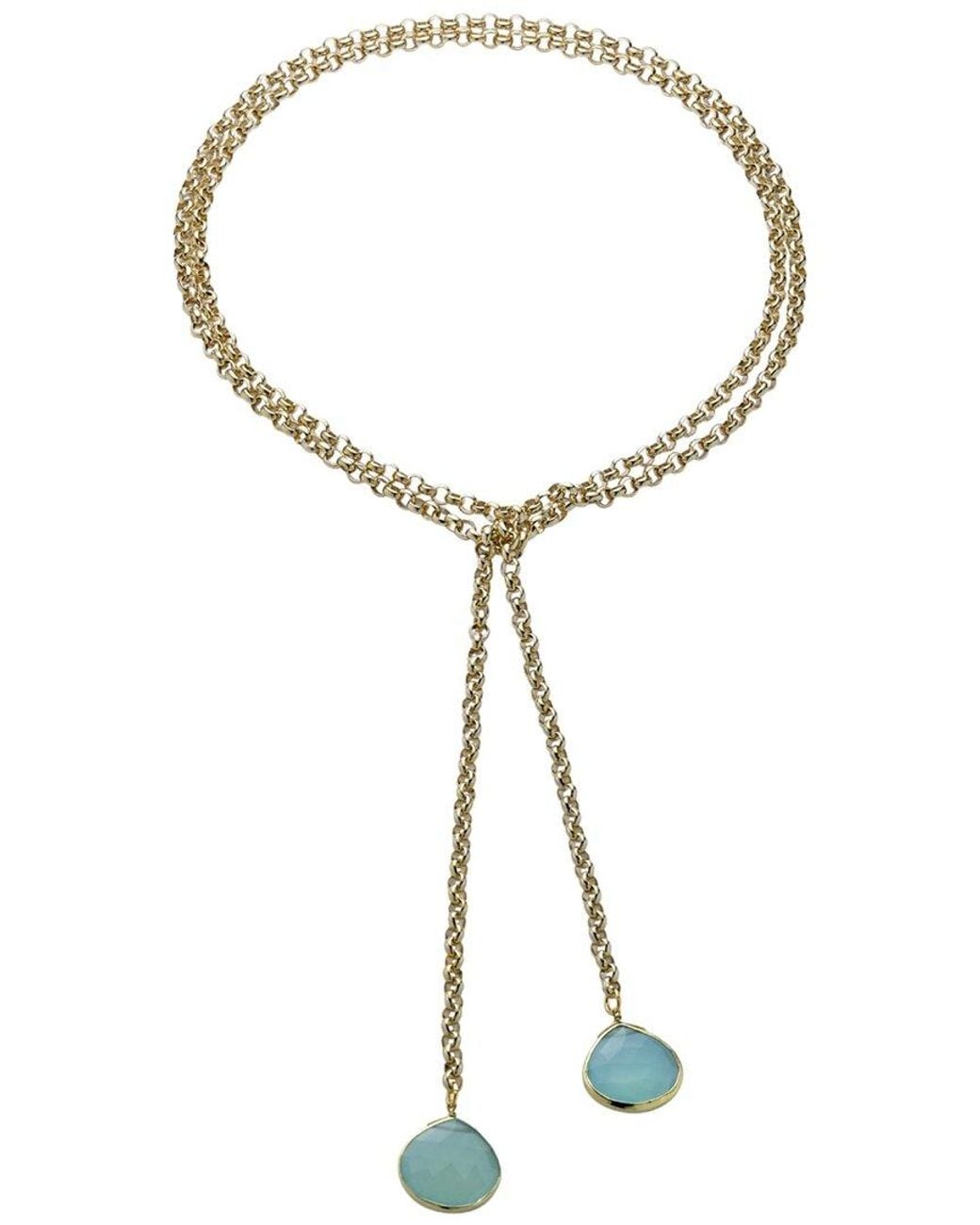Rachel Reinhardt Jewelry Multicolor 14K Plated Chalcedony Necklace