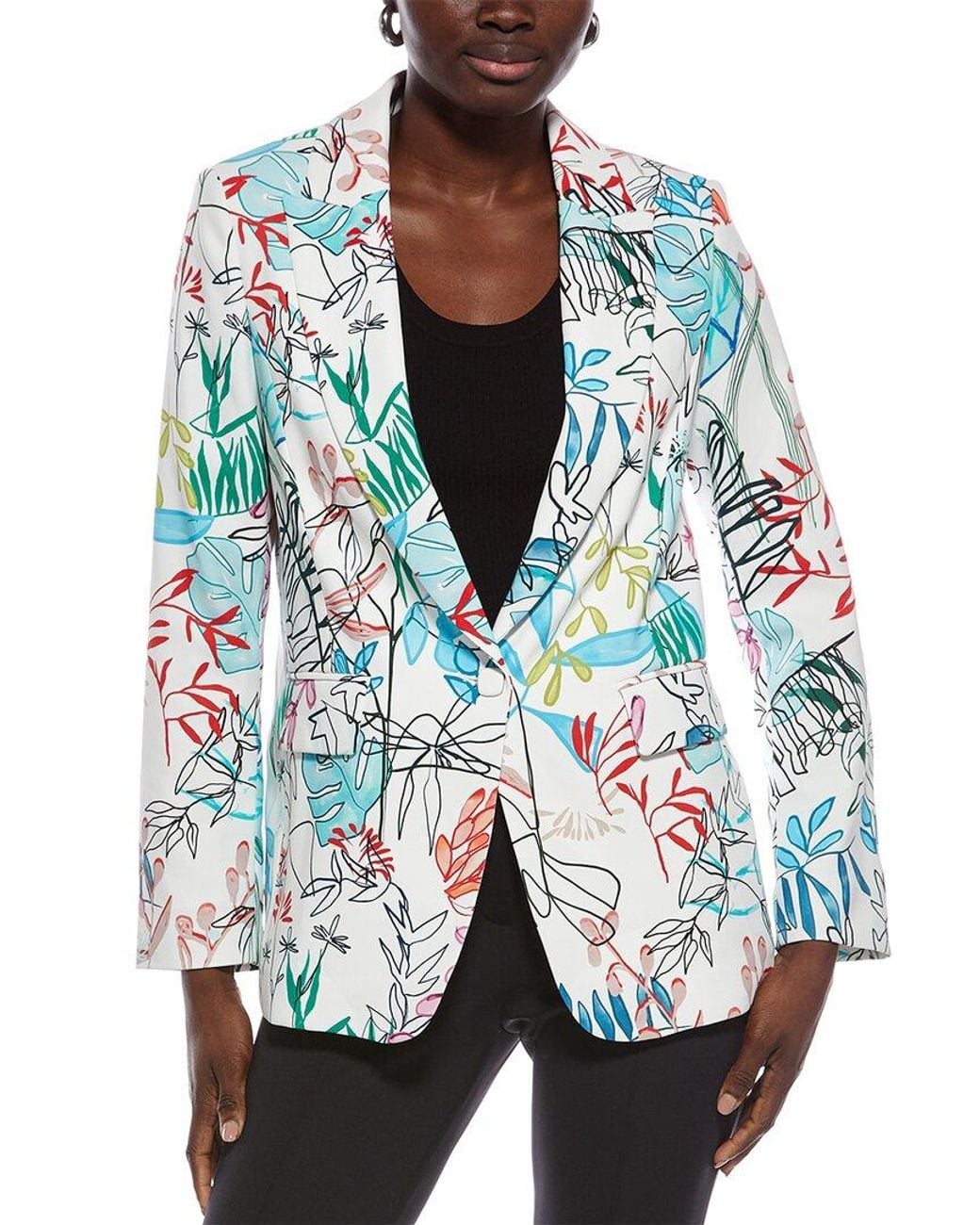 Marc Cain Blue Printed Blazer