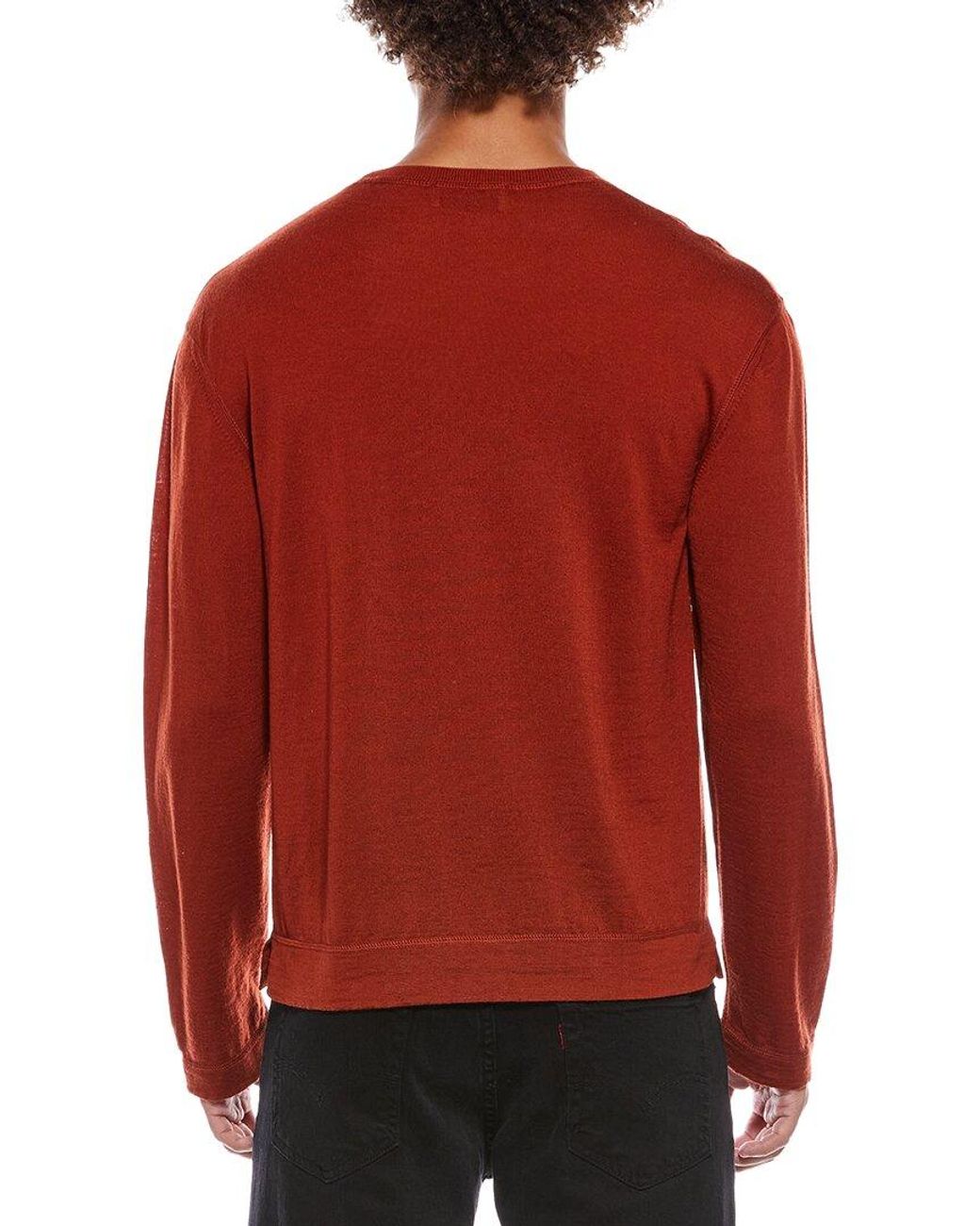 Officine Generale Red Officine Generale Nemo Italian Wool Shirt for men