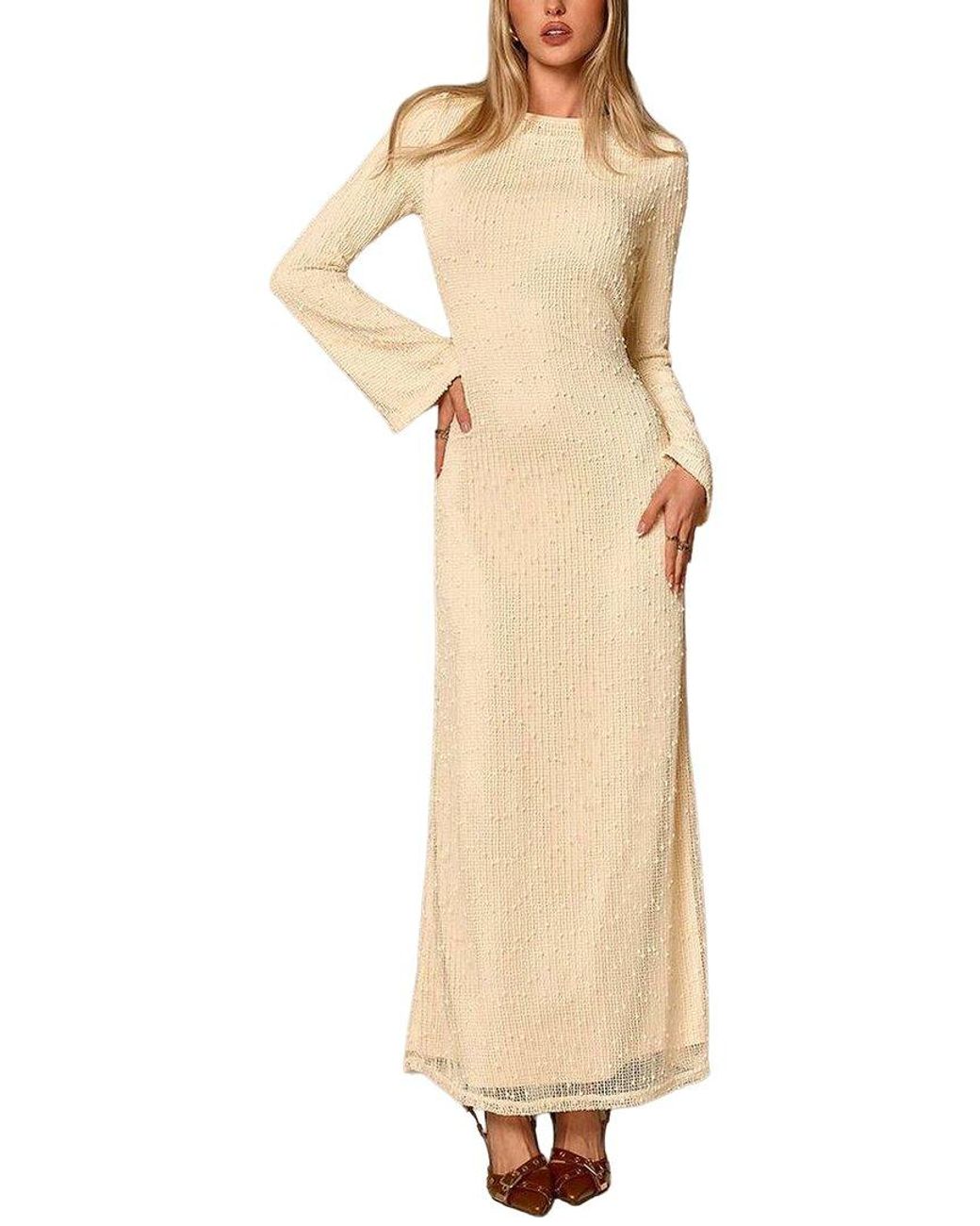 XIRELLI Natural Solid Maxi Dress