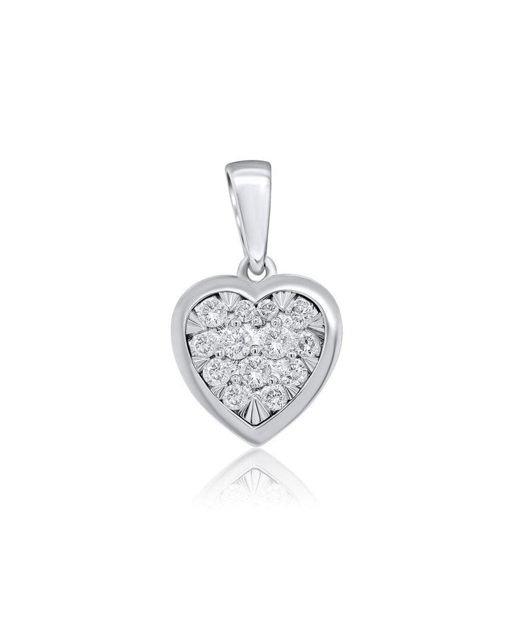 Diana M Multicolor 14k 0.24 Ct. Tw. Diamond Pendant