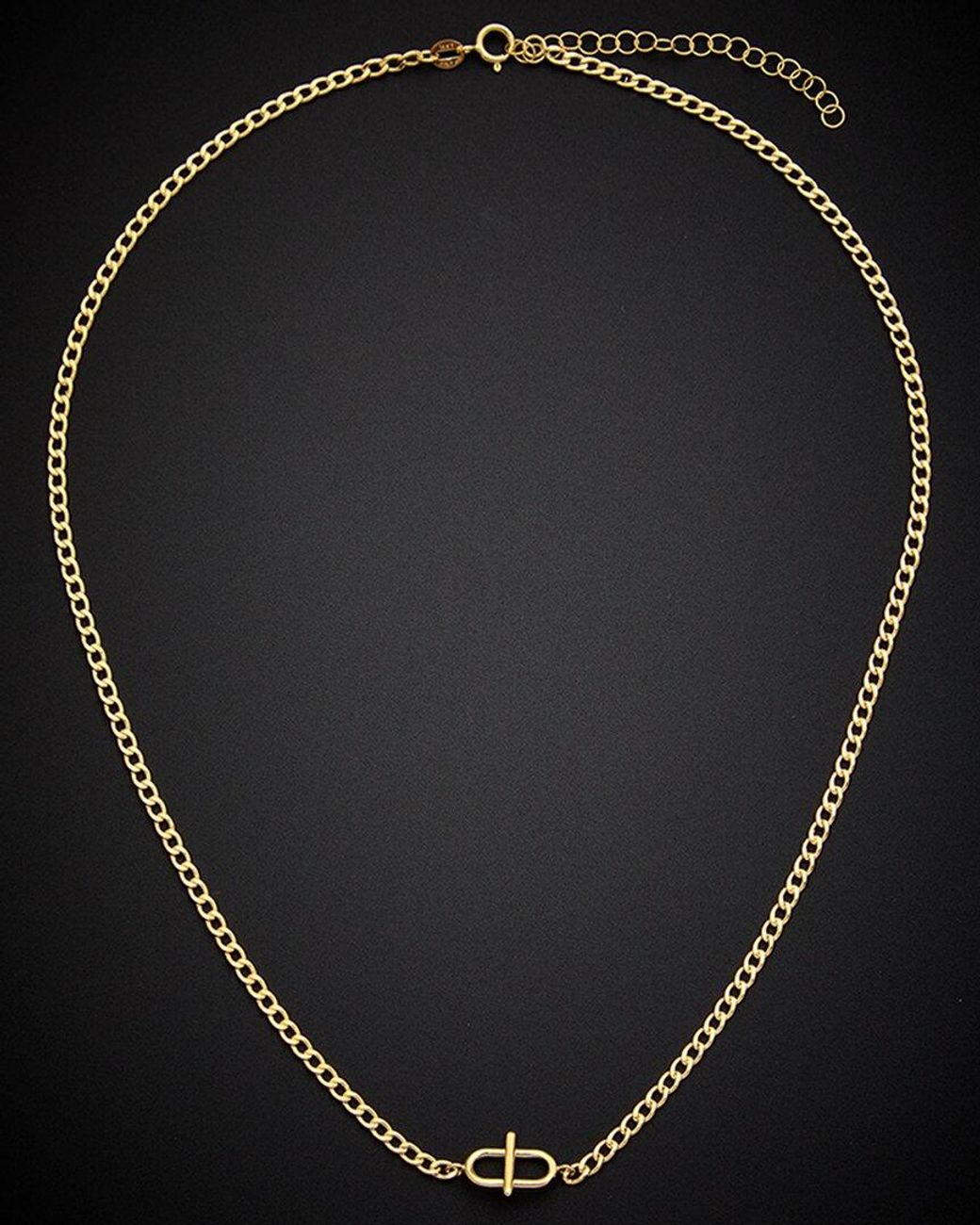Italian Gold Black 14k Oval & Bar Choker Necklace