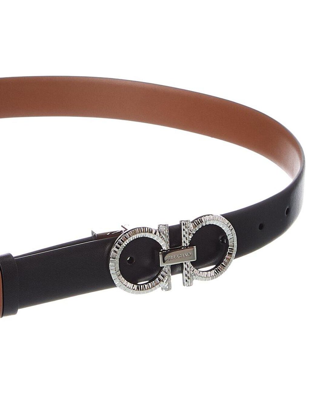 Ferragamo Brown Gancini Reversible Leather Belt