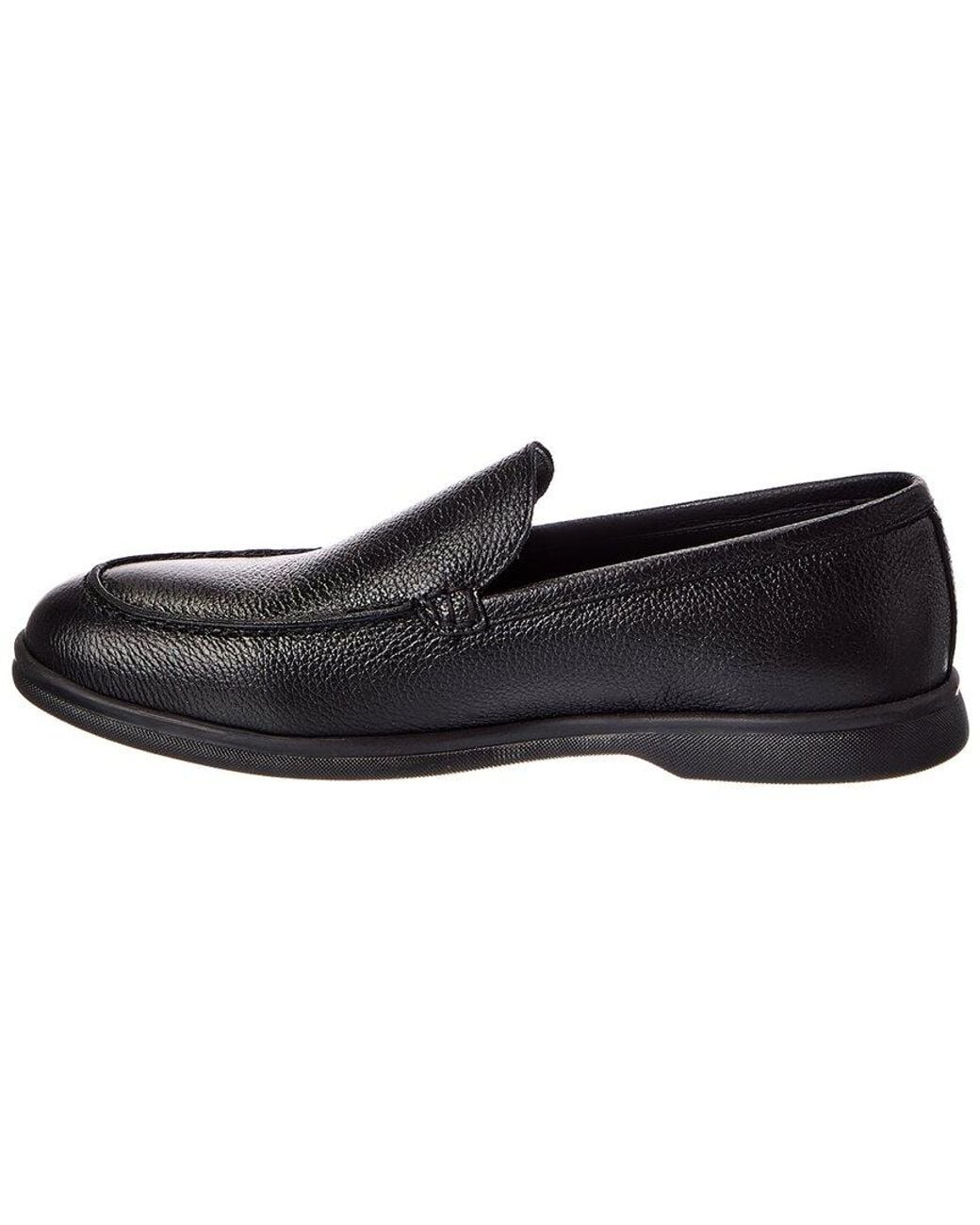 M by Bruno Magli Black Primo Casual Venetian Leather Loafer for men