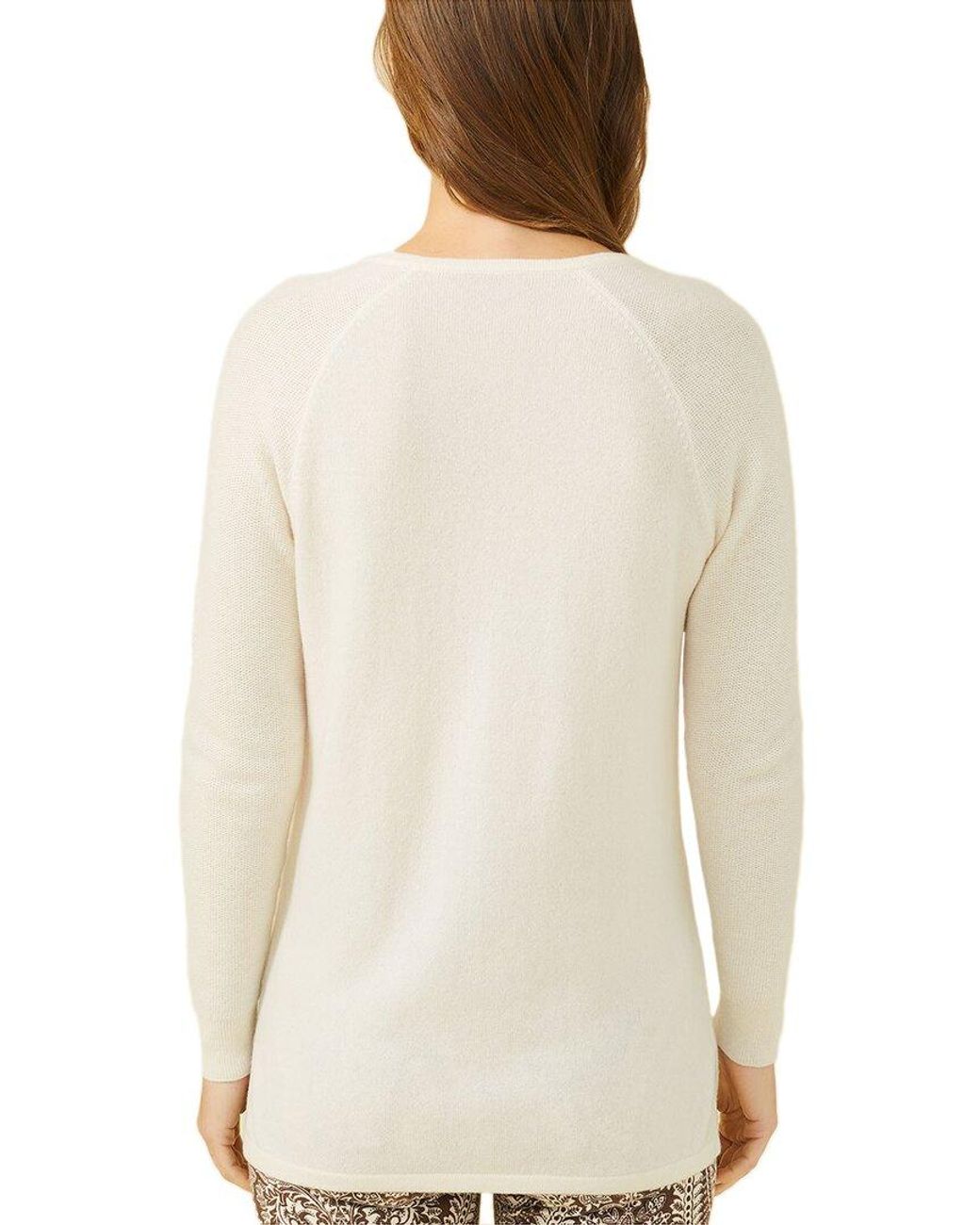 J.McLaughlin White Lochlann Cashmere Sweater