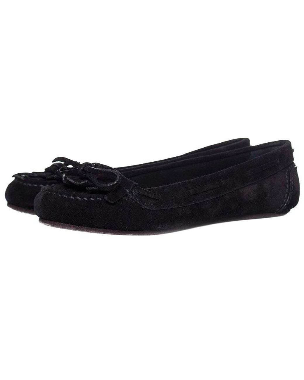 Saint Laurent Black Suede Tassel Moccasin (Authentic Pre-Loved)