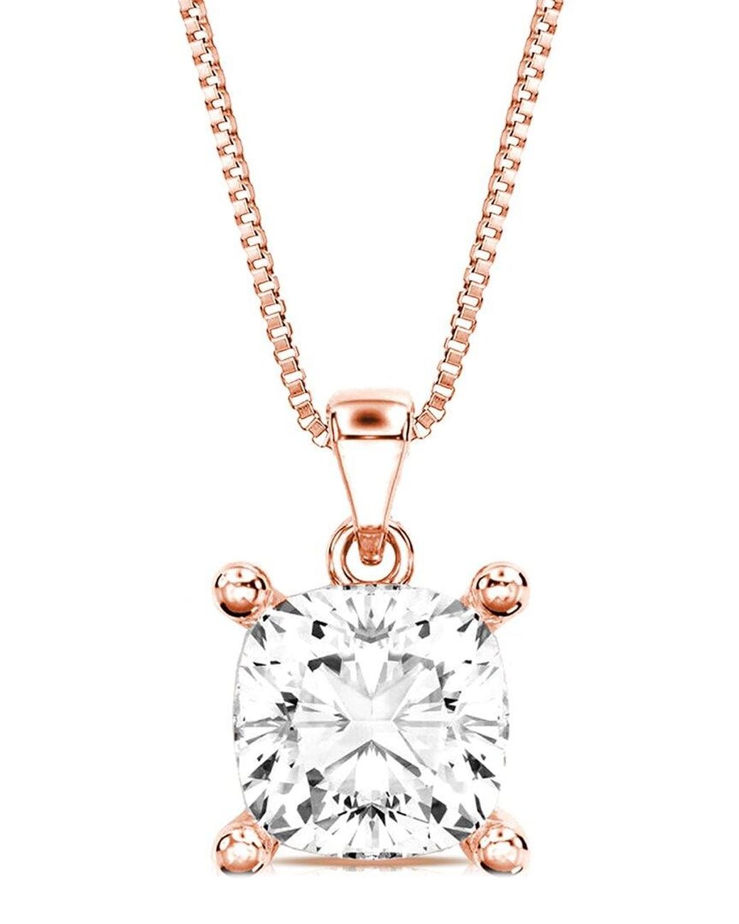 Amairah White 14K 5.00 Ct. Tw. Lab-Grown Diamond Solitaire Pendant Necklace