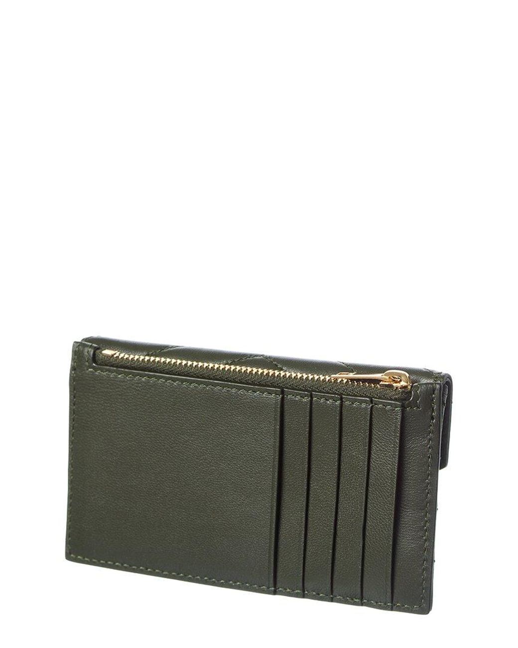 Saint Laurent Gray Cassandre Leather Card Case