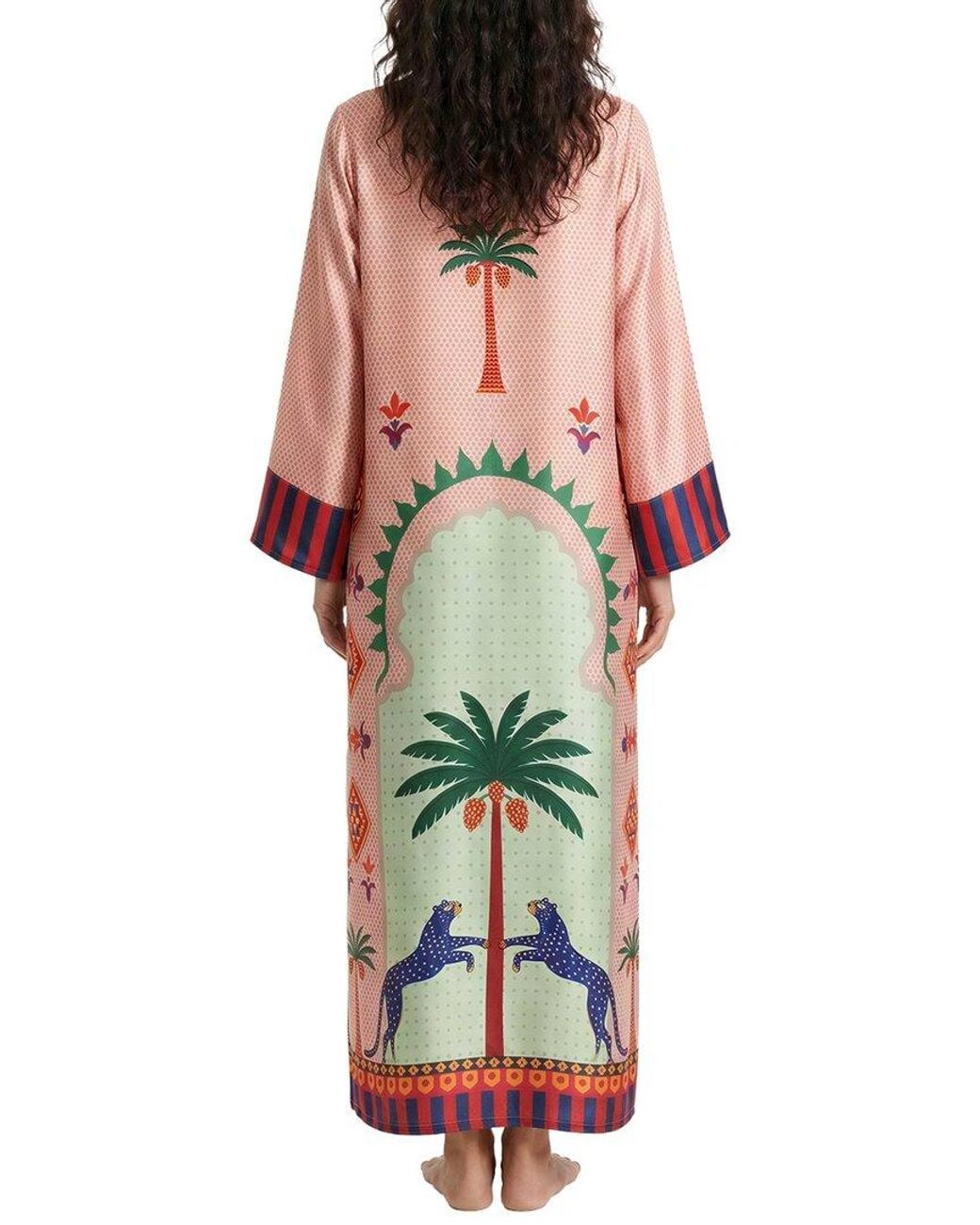 Ariele Tesoro Red Print Maxi Dress