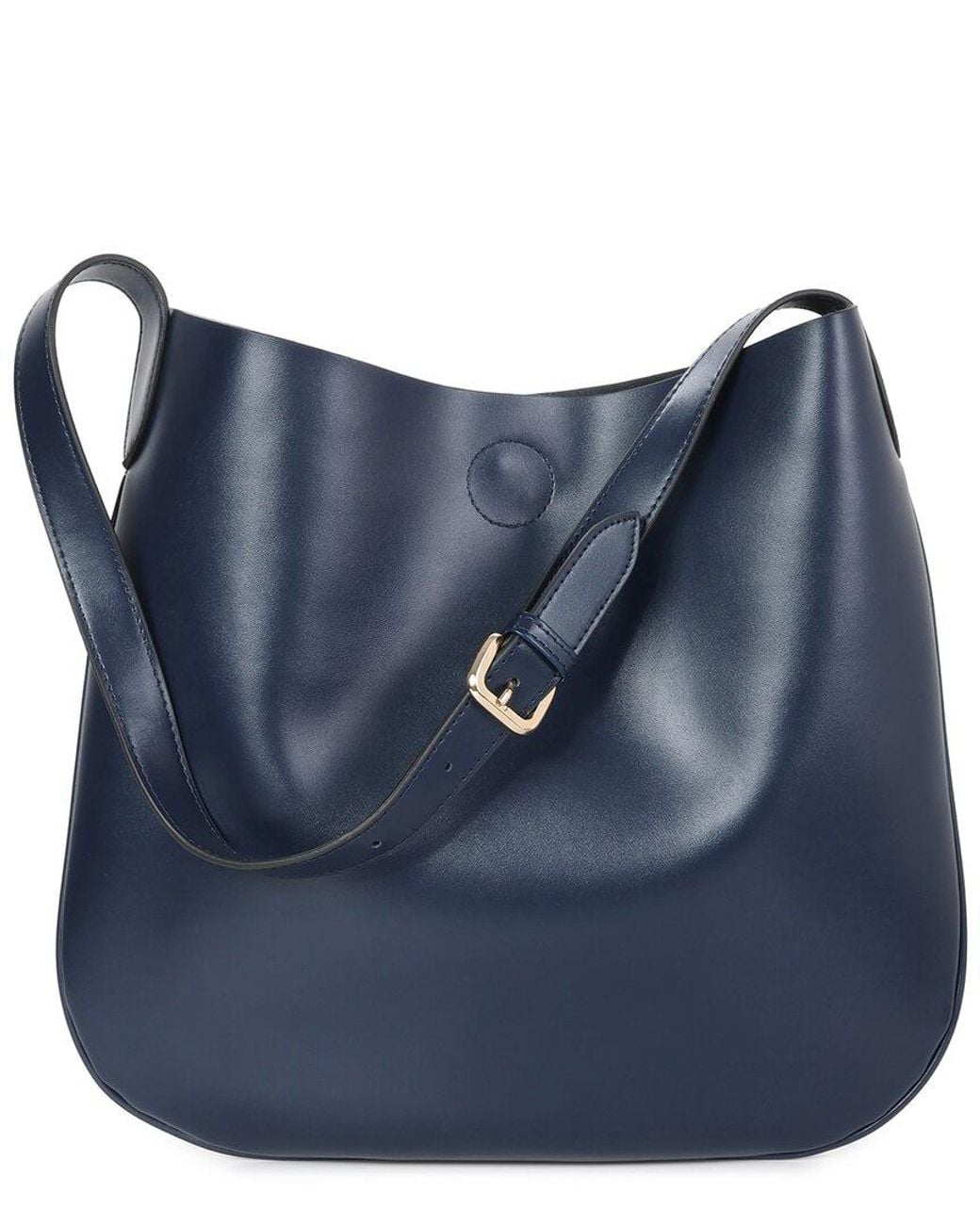 Tiffany & Fred Paris Blue Smooth Leather Bucket Bag