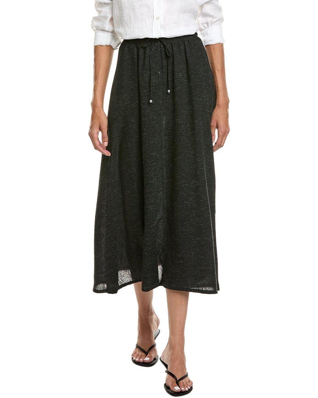 Max Studio Black Drawstring Maxi Skirt