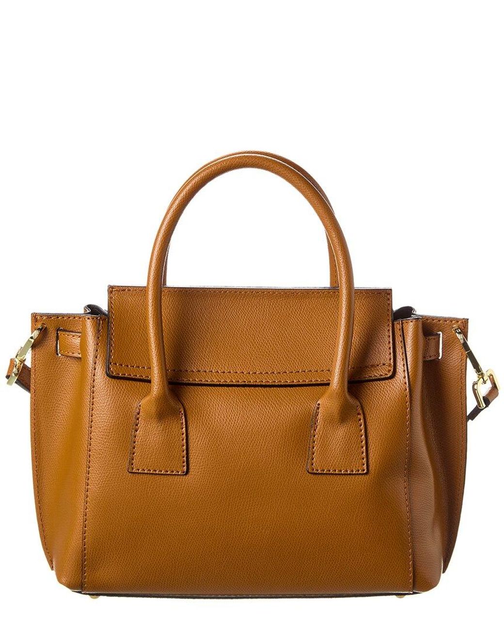 Italian Leather Brown Top Handle Leather Satchel