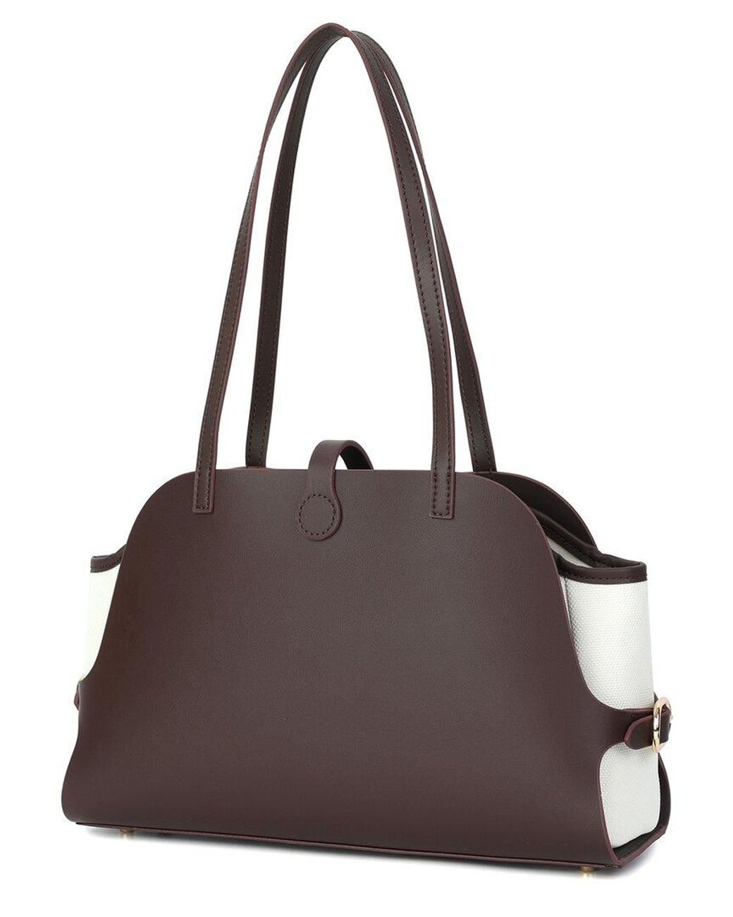 Tiffany & Fred Paris Brown Smooth Leather Dome-Shaped Shoulder Bag