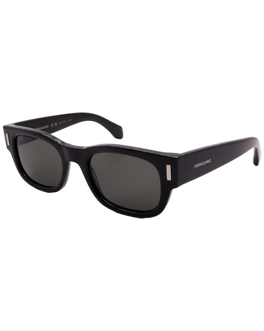 Ferragamo Black 51Mm Sunglasses for men