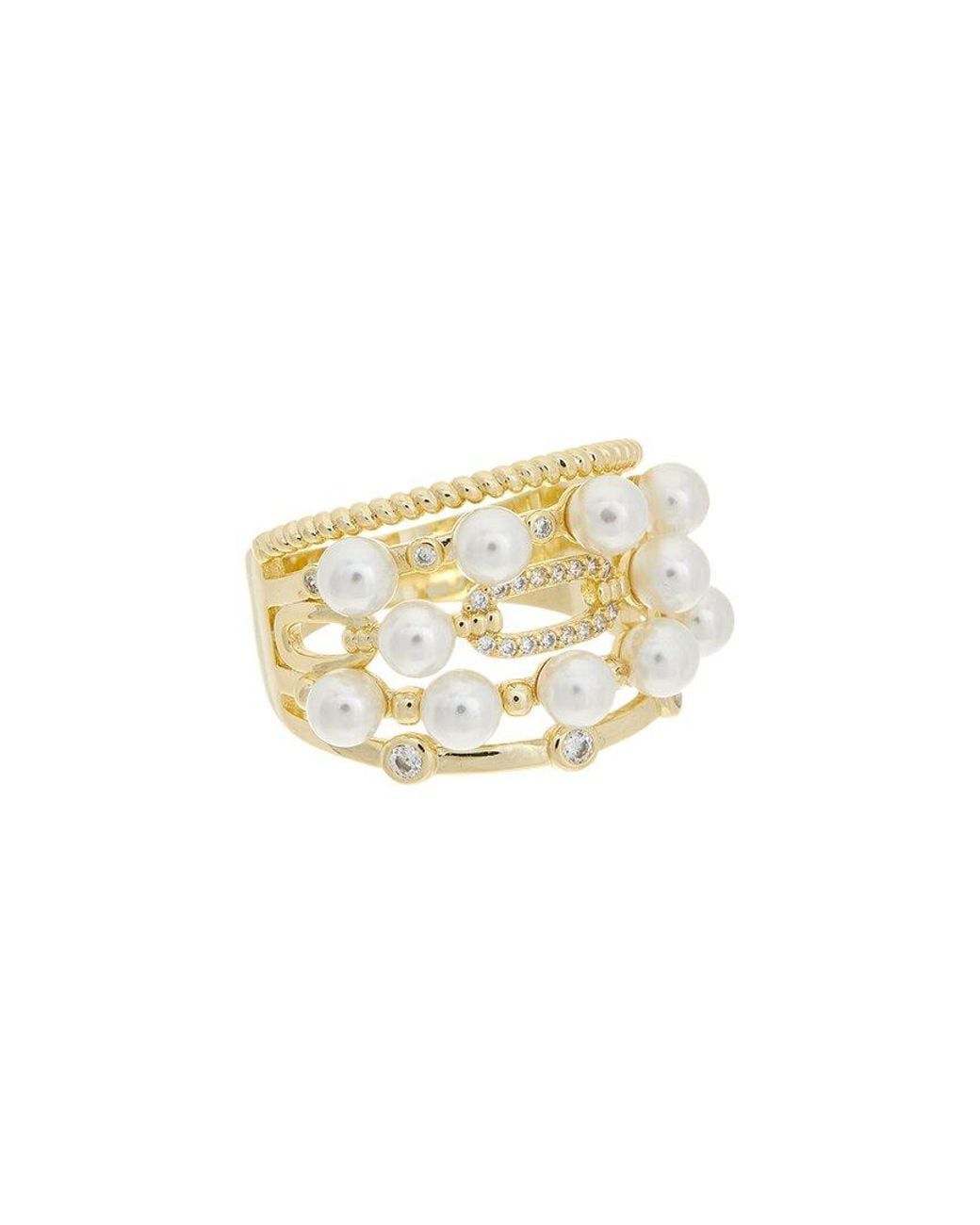 Juvell White 18K Plated Cz Ring