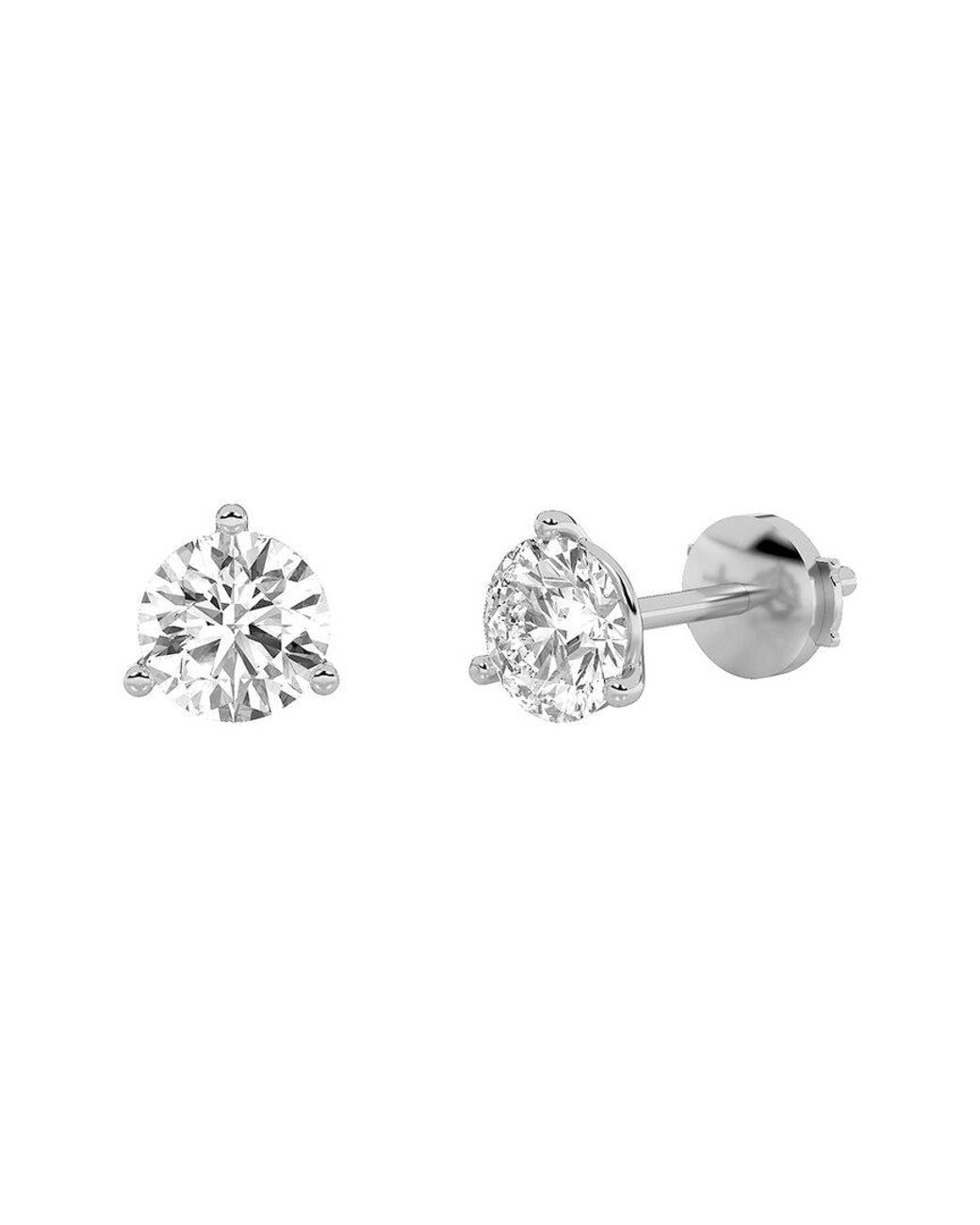 Lab Grown Diamonds Metallic 14K 6.00 Ct. Tw. Lab-Grown Diamond Earrings