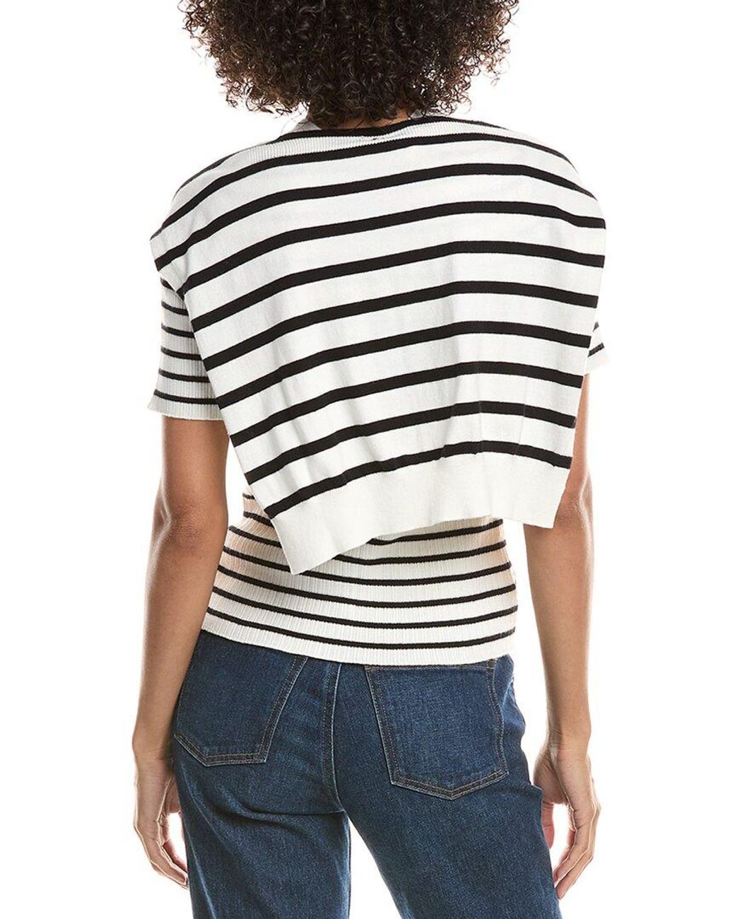 10 Crosby Derek Lam White Twain Pre Styled Cashmere-Blend Sweater