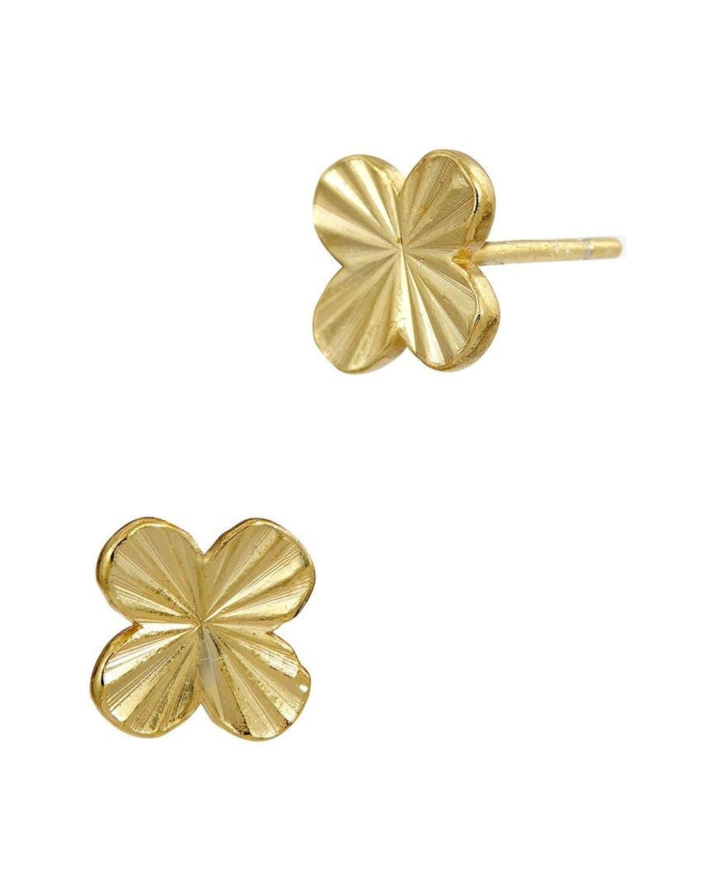 Savvy Cie Metallic Fluted Studs