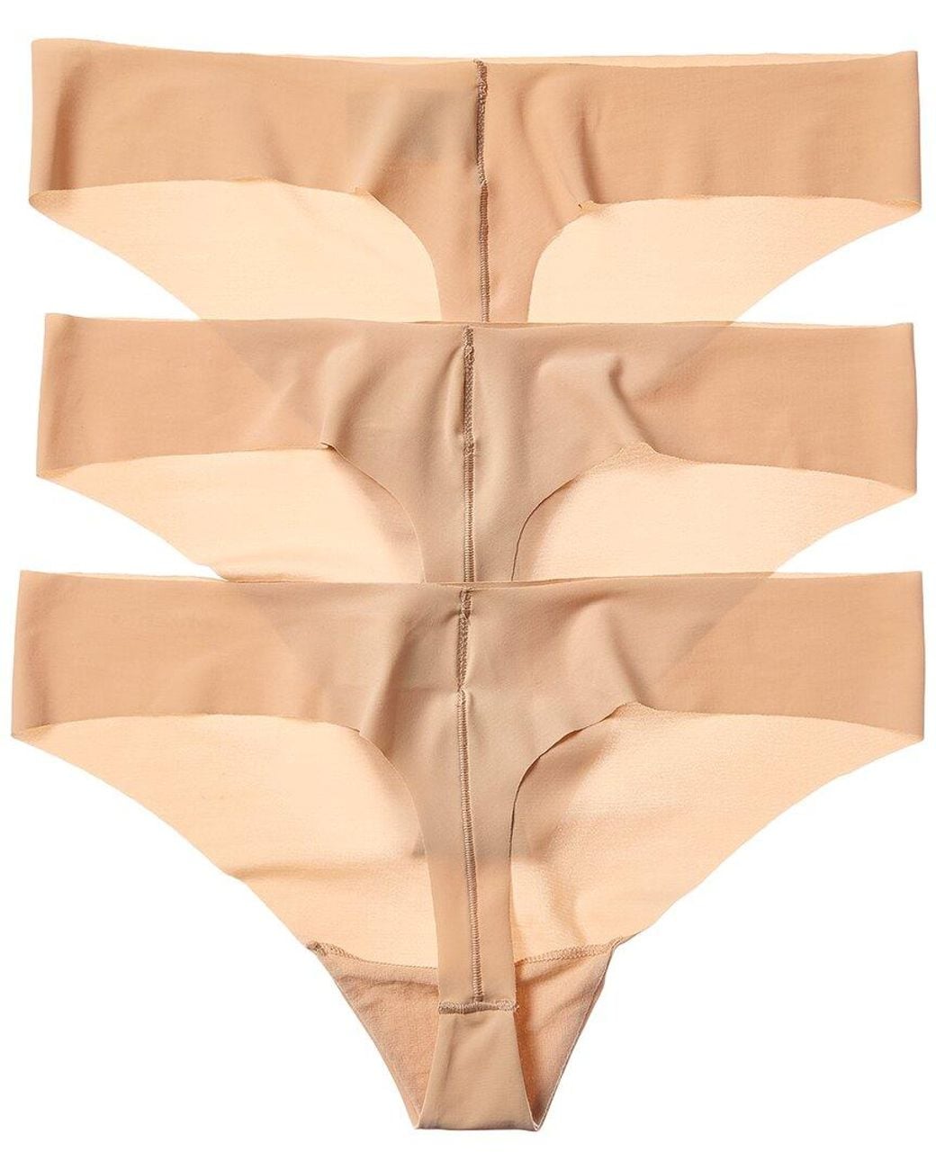 Calvin Klein Natural 3Pk Invisibles Microfiber Stretch Thong