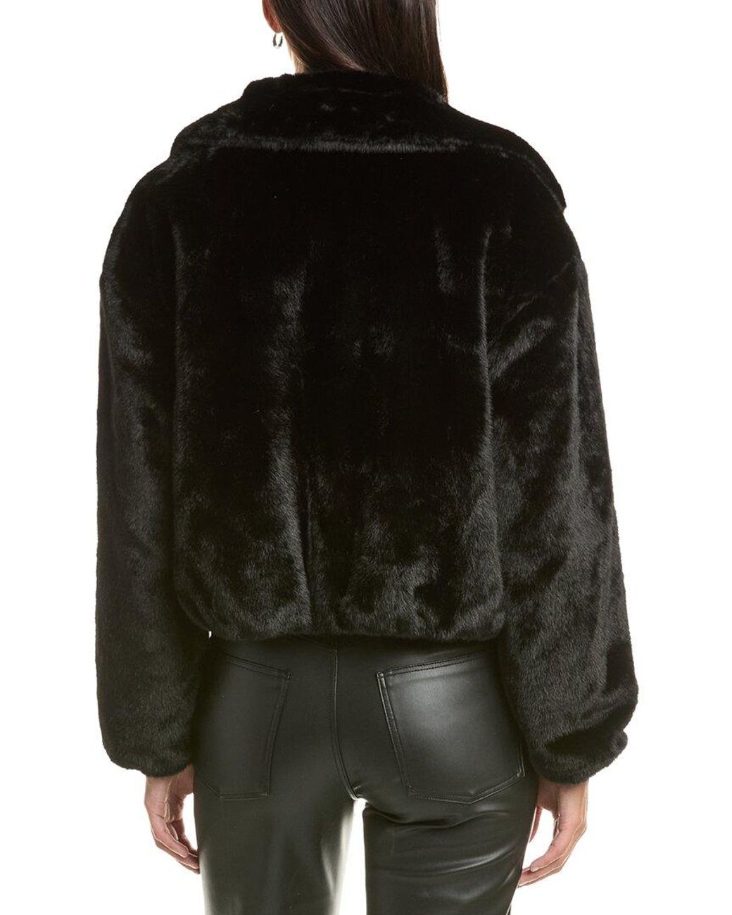 Cece Black Zip Front Short Blouson Jacket