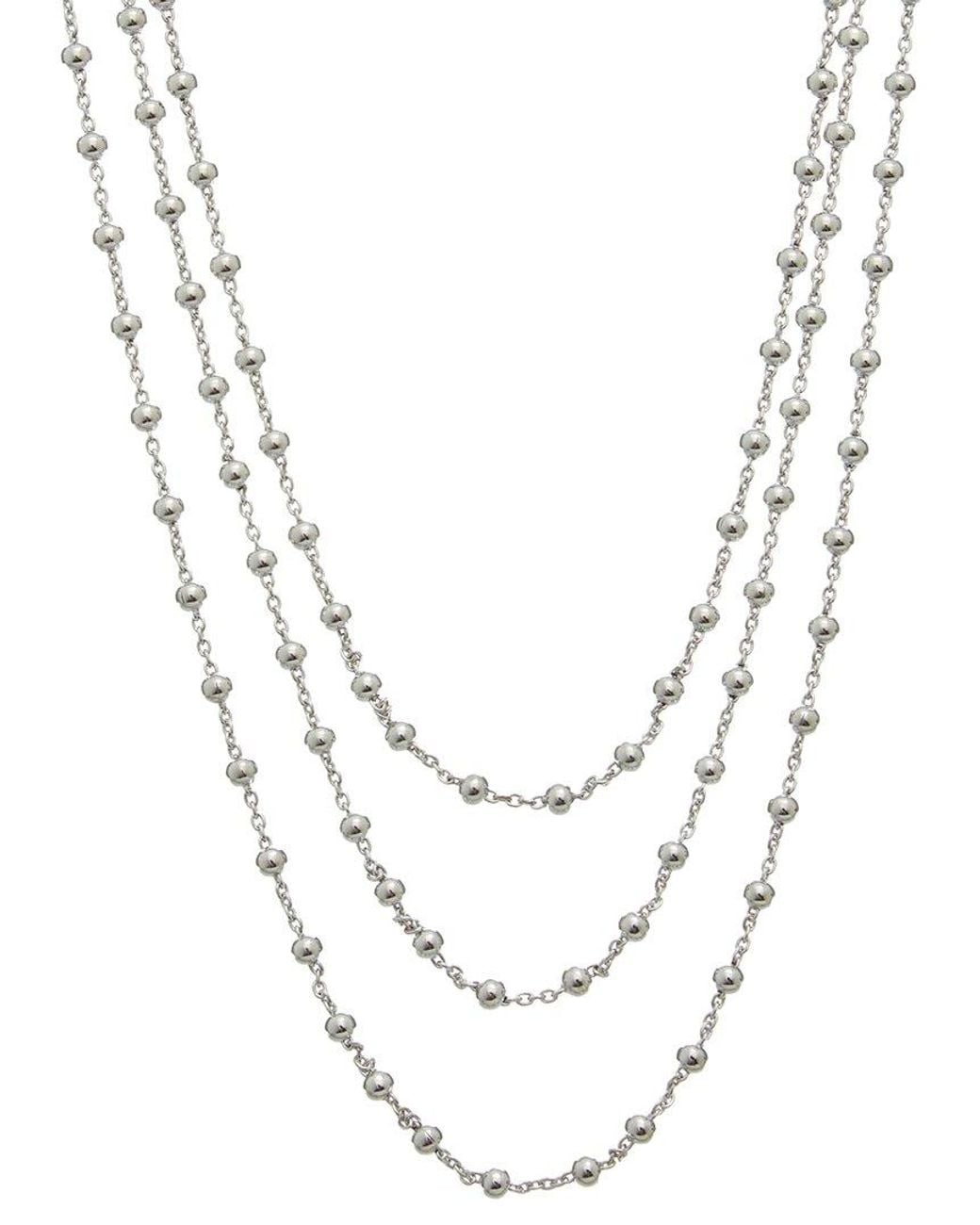Italian Gold Over Silver Metallic 18K Plated Multi Strand Necklace