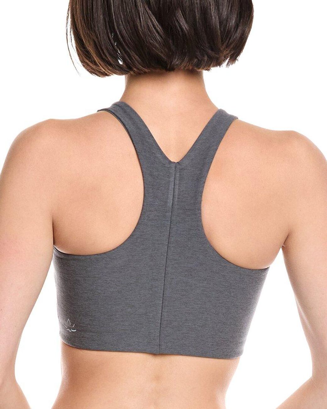 Beyond Yoga Gray Spacedye Refocus Bra