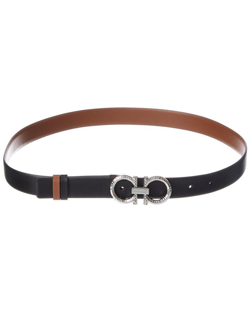 Ferragamo Brown Gancini Reversible Leather Belt