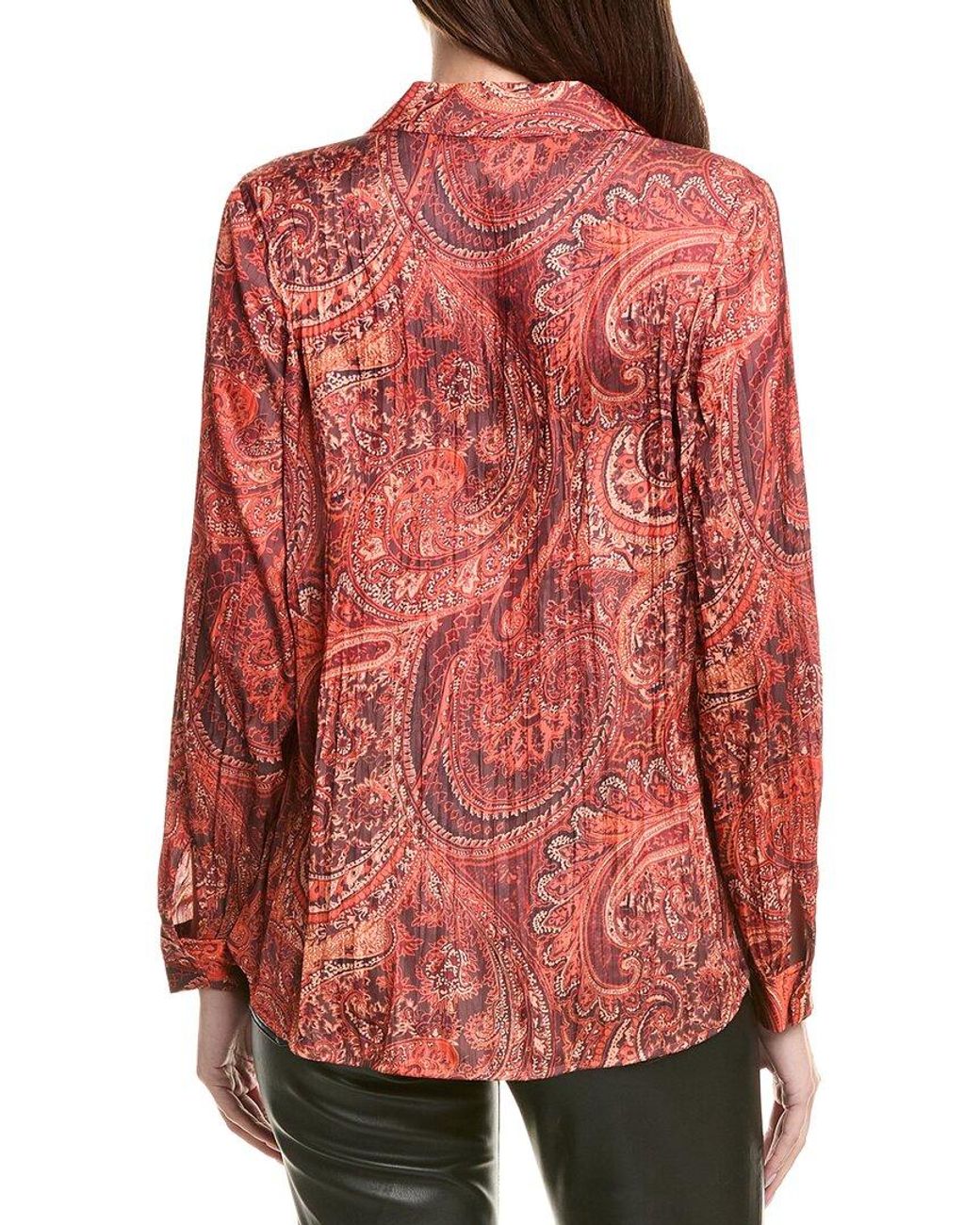 L'Agence Red Argo Blouse