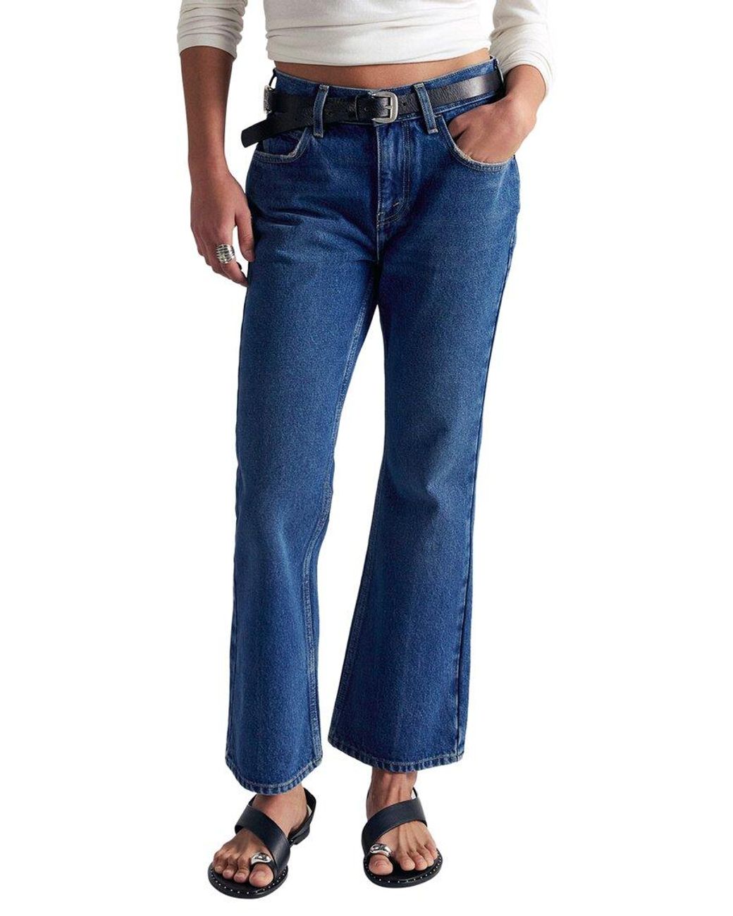 Free People Blue Elowen Low-Rise Flare Jean