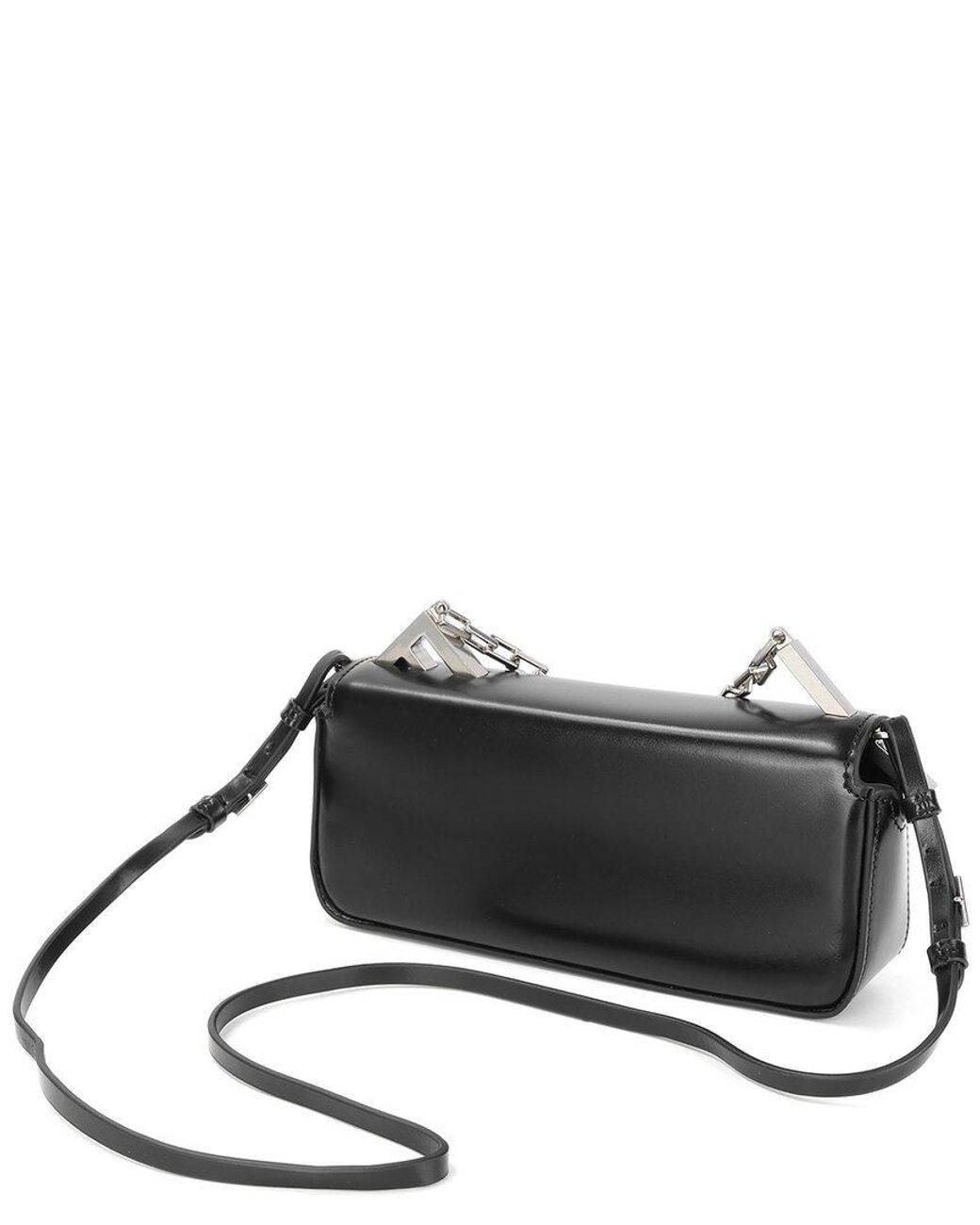 Tiffany & Fred Paris Black Rectangular Smooth Leather Crossbody