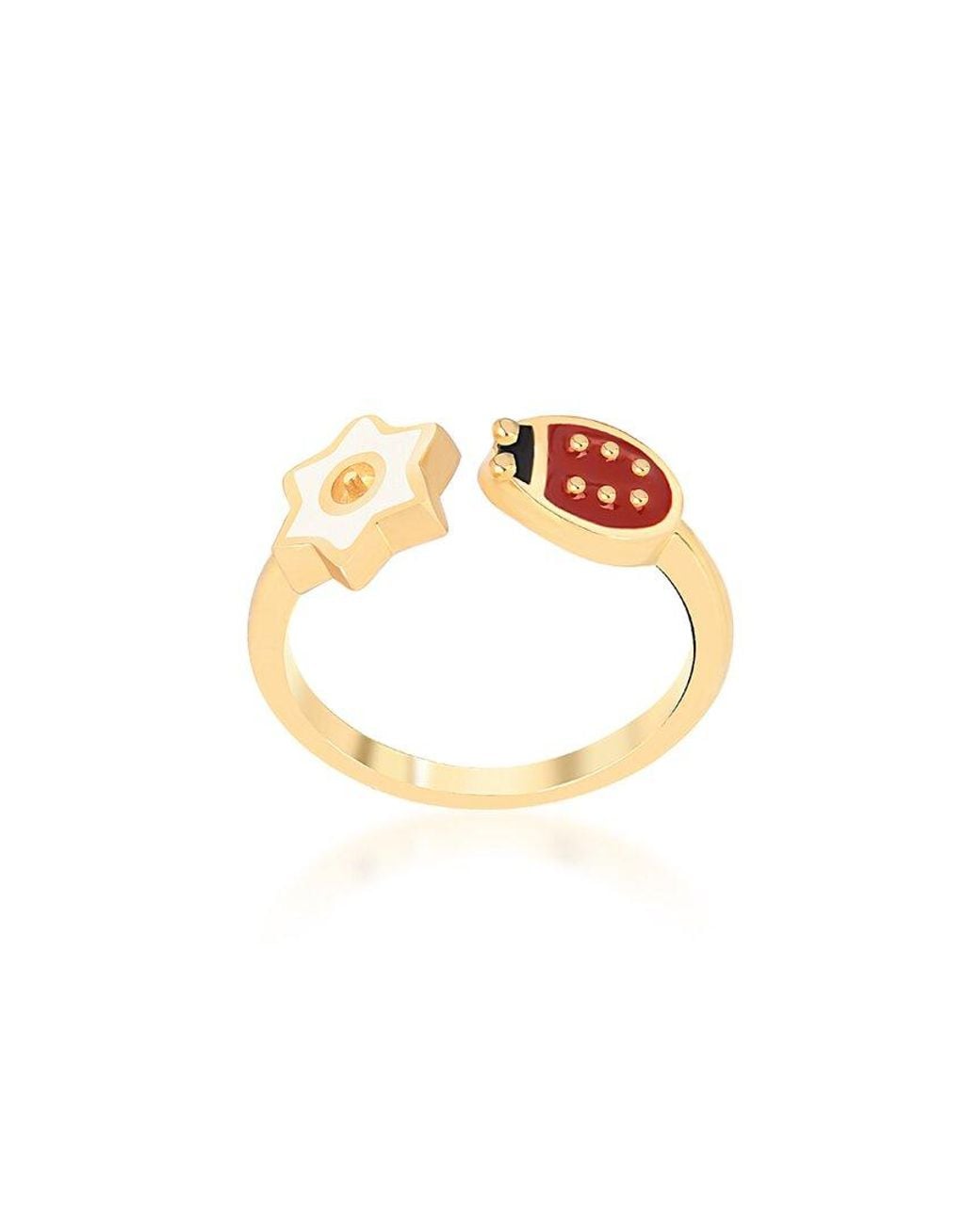 Gabi Rielle Metallic Shining Moment 14k Over Silver Cz Lady Scarlet Adjustable Ring