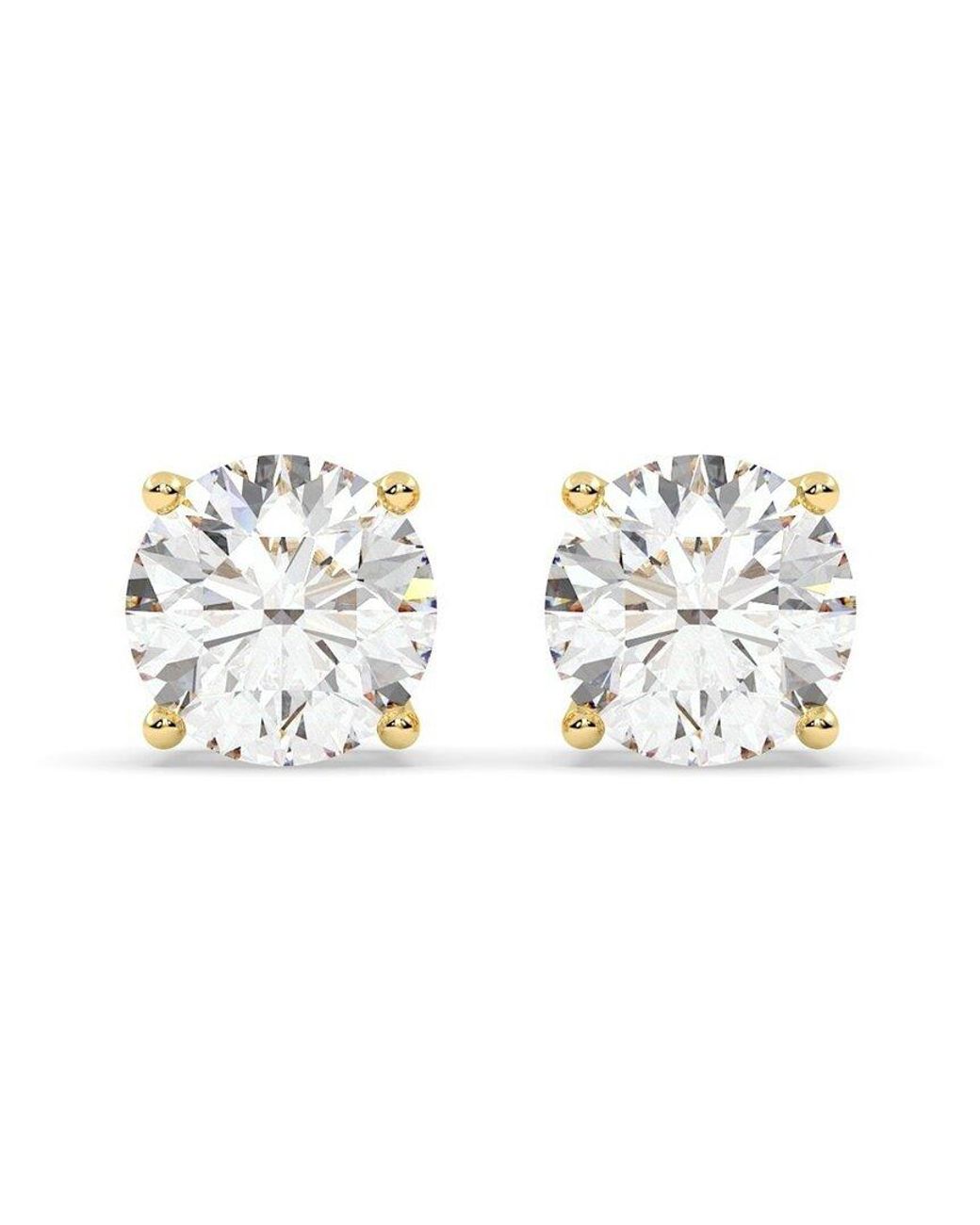 Lab Grown Diamonds Metallic 14K 2.00 Ct. Tw. Lab-Grown Diamond Earrings
