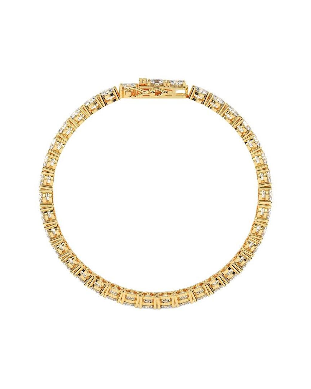 Diamond Select Cuts Metallic 14K 15.00 Ct. Tw. Diamond Bracelet