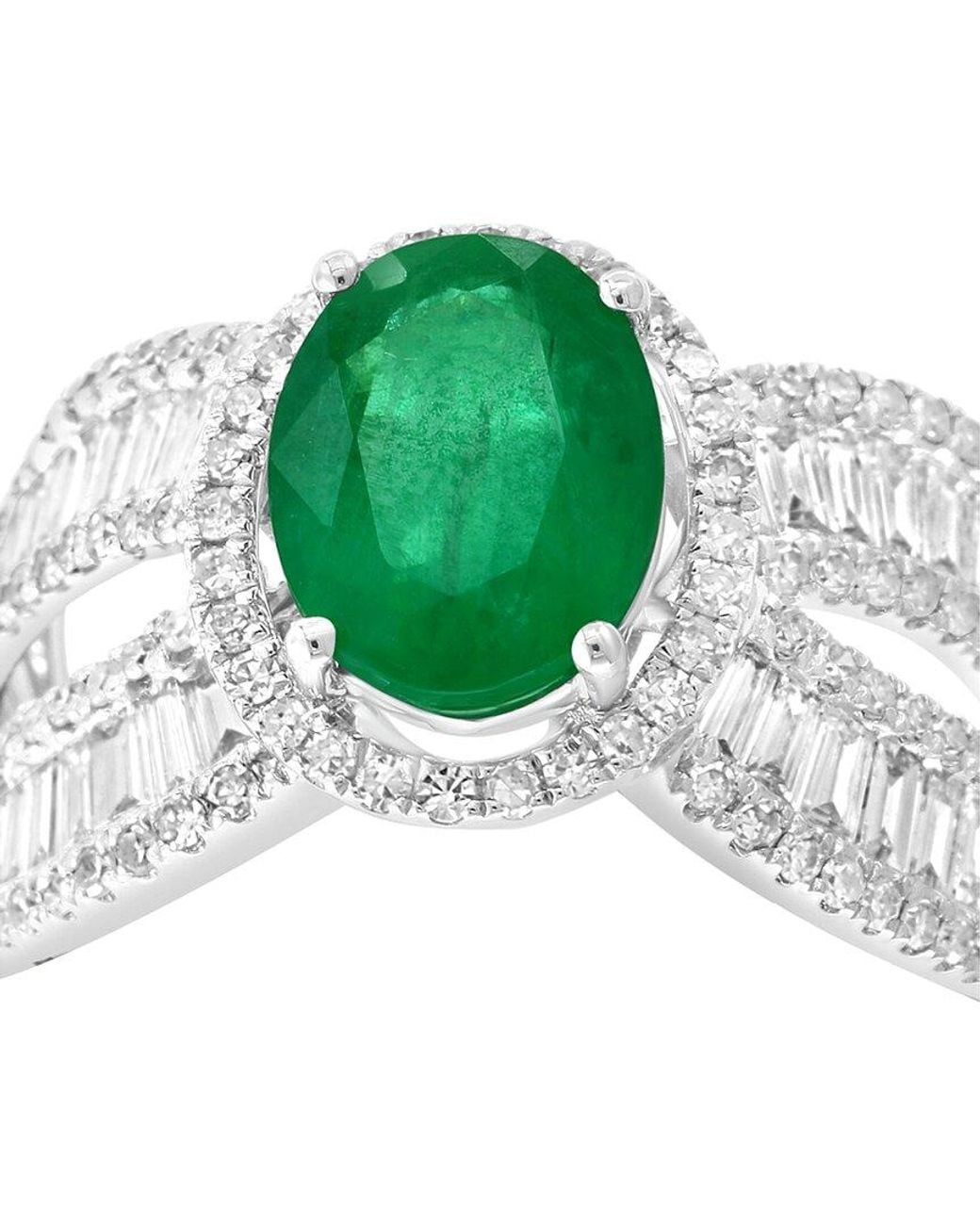 Effy Fine Jewelry Green 14K 2.42 Ct. Tw. Diamond & Emerald Ring