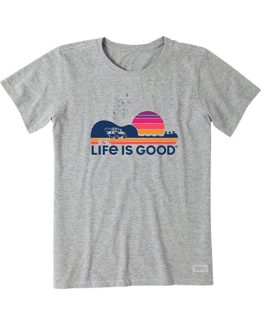 Life Is Good. Crusher Lite Tshirt in Gray Lyst