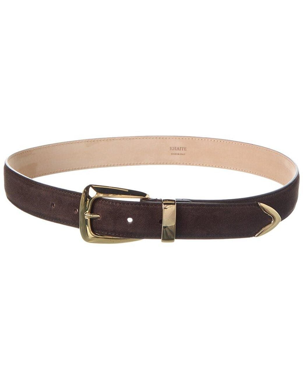 Khaite Brown Benny Suede Belt