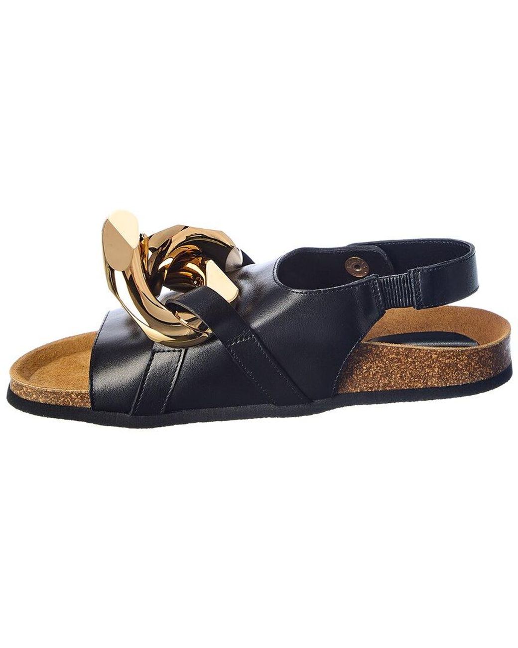 J.W. Anderson Blue Chain Leather Sandal