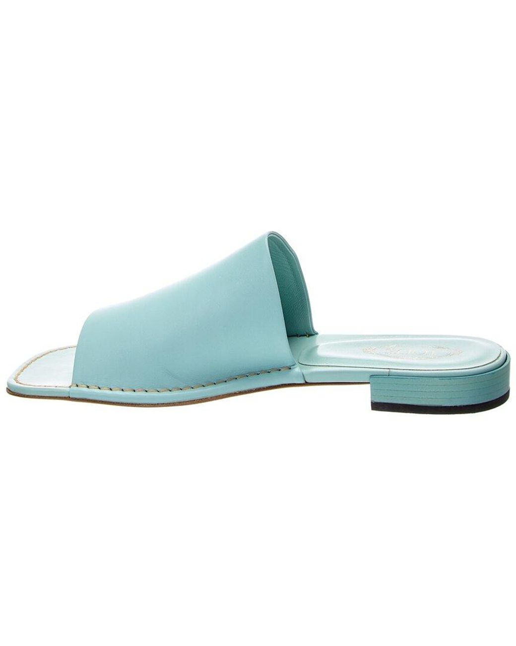 Tod's Blue Leather Sandal