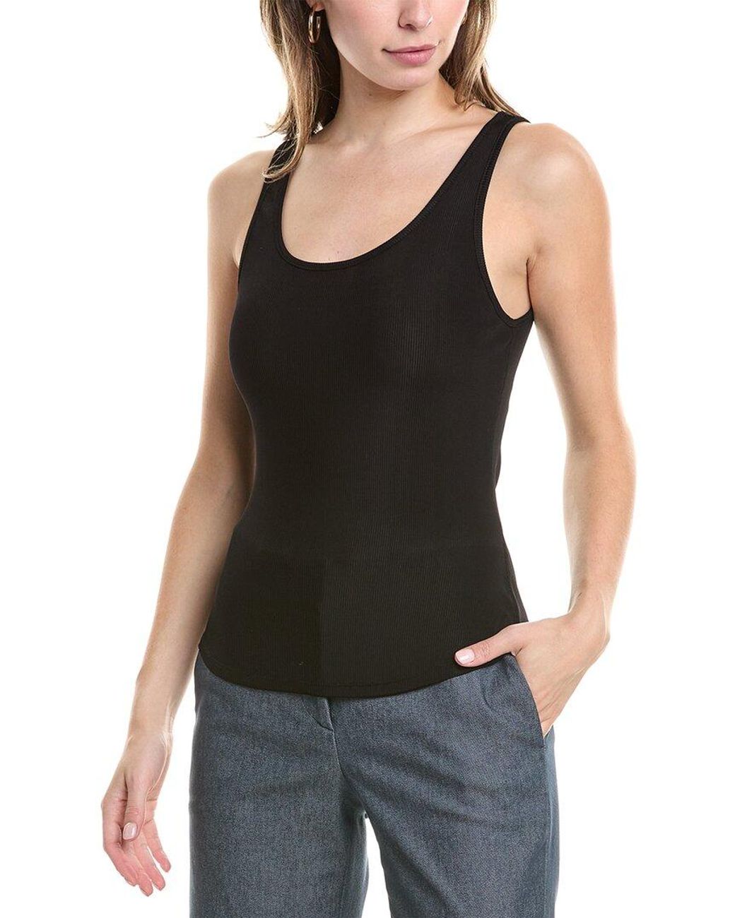 St. John Black Stretch Tank