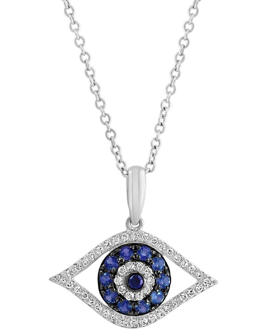 Effy Fine Jewelry White 14K 0.14 Ct. Tw. Diamond Necklace