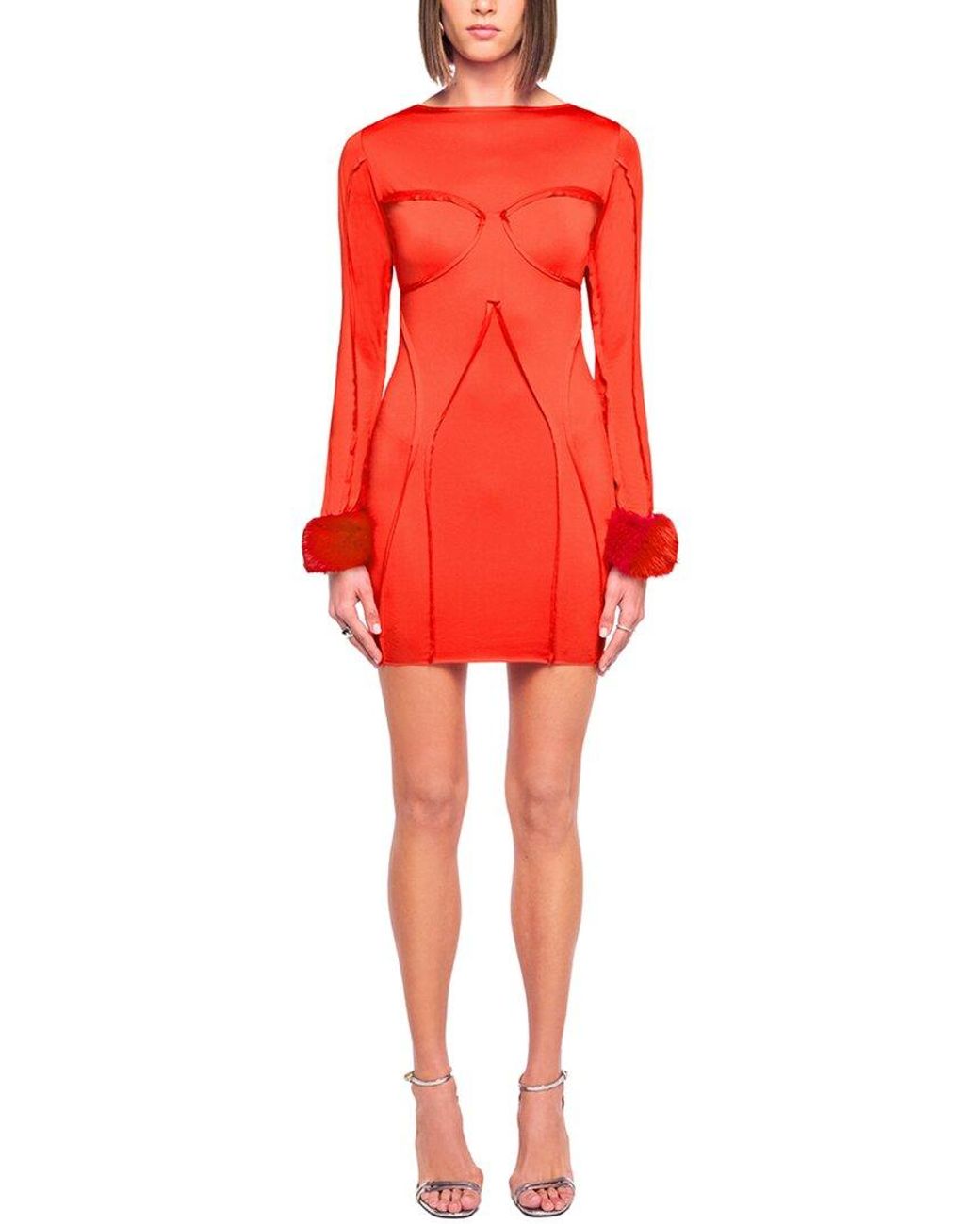 OW Collection Red Ciara Mini Dress