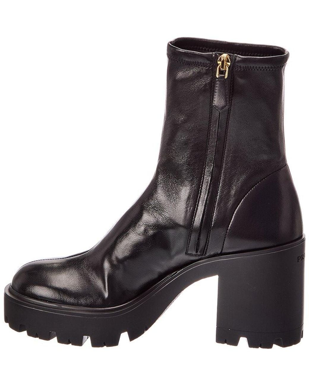 Prada Brown Leather Platform Boot