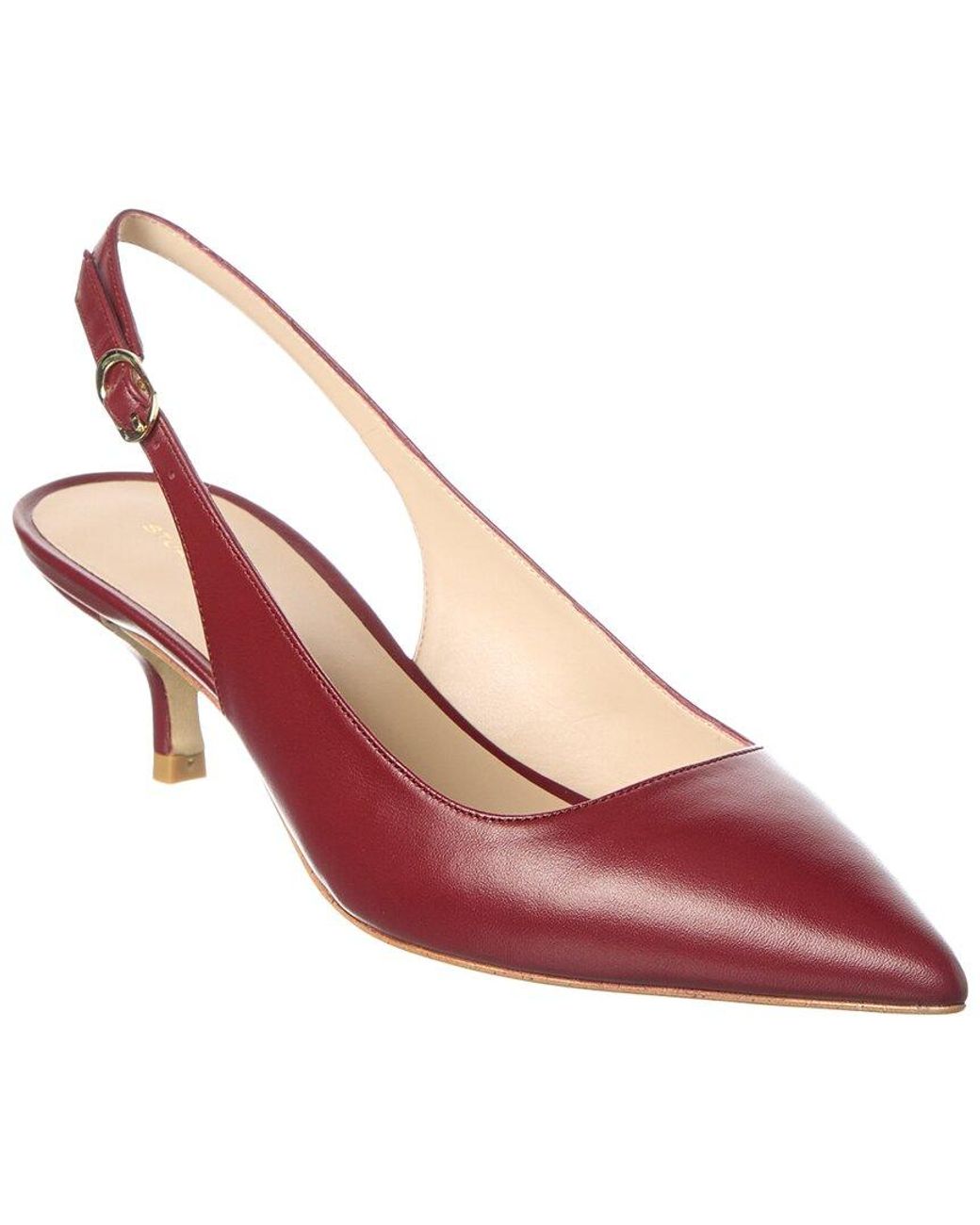 Stuart Weitzman Pink Leigh 50 Leather Slingback Pump