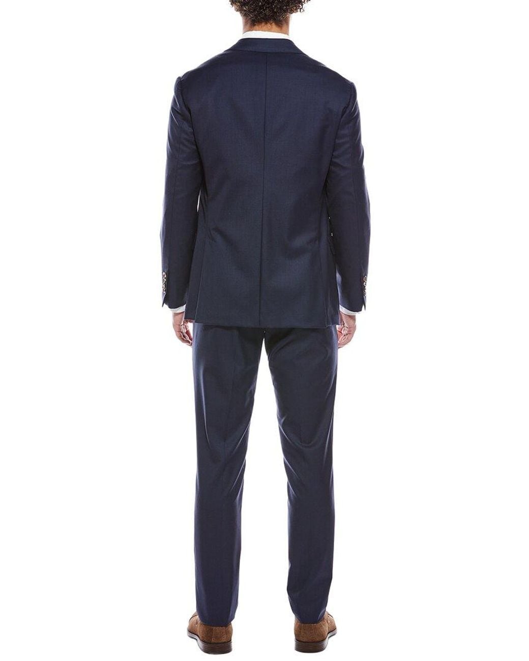 Brunello Cucinelli Blue Wool Suit for men