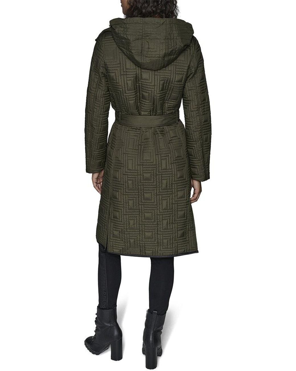 Karl Lagerfeld Green Quilted Coat