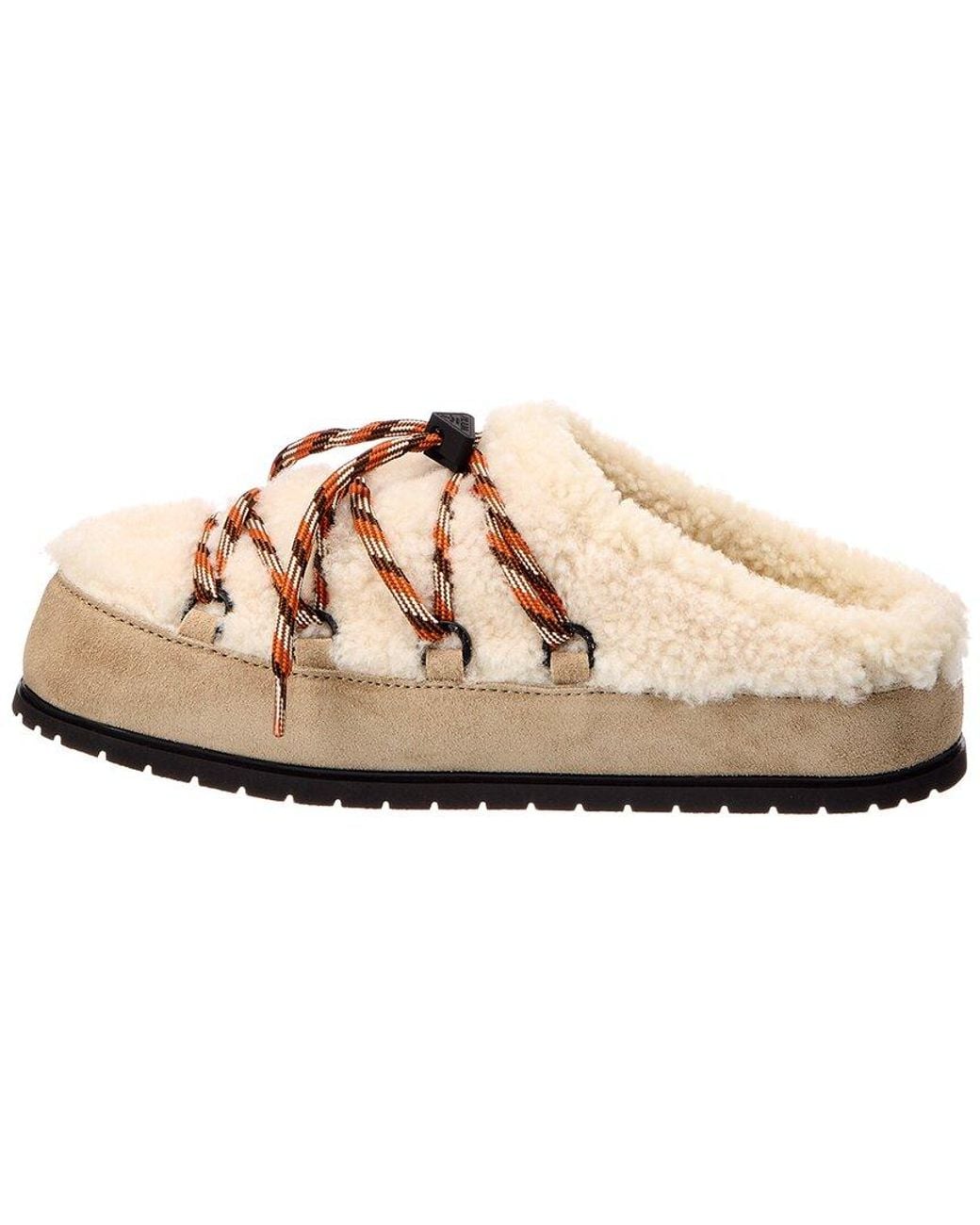 Prada Pink Suede & Shearling Slipper