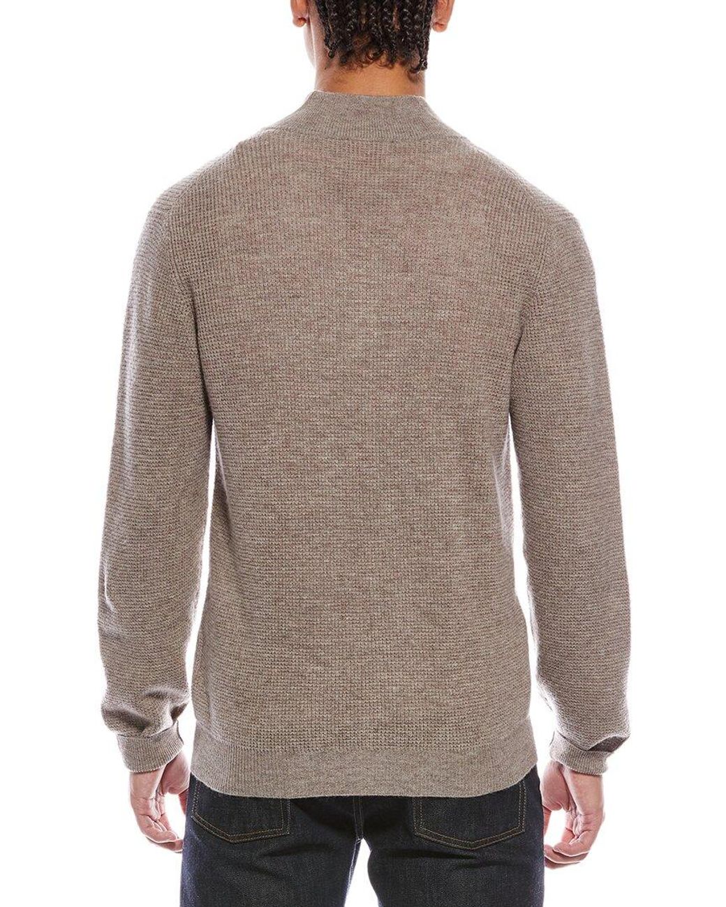 Brodie Cashmere Gray Moss Stitch Wool & Cashmere-Blend Bomber Jacket for men